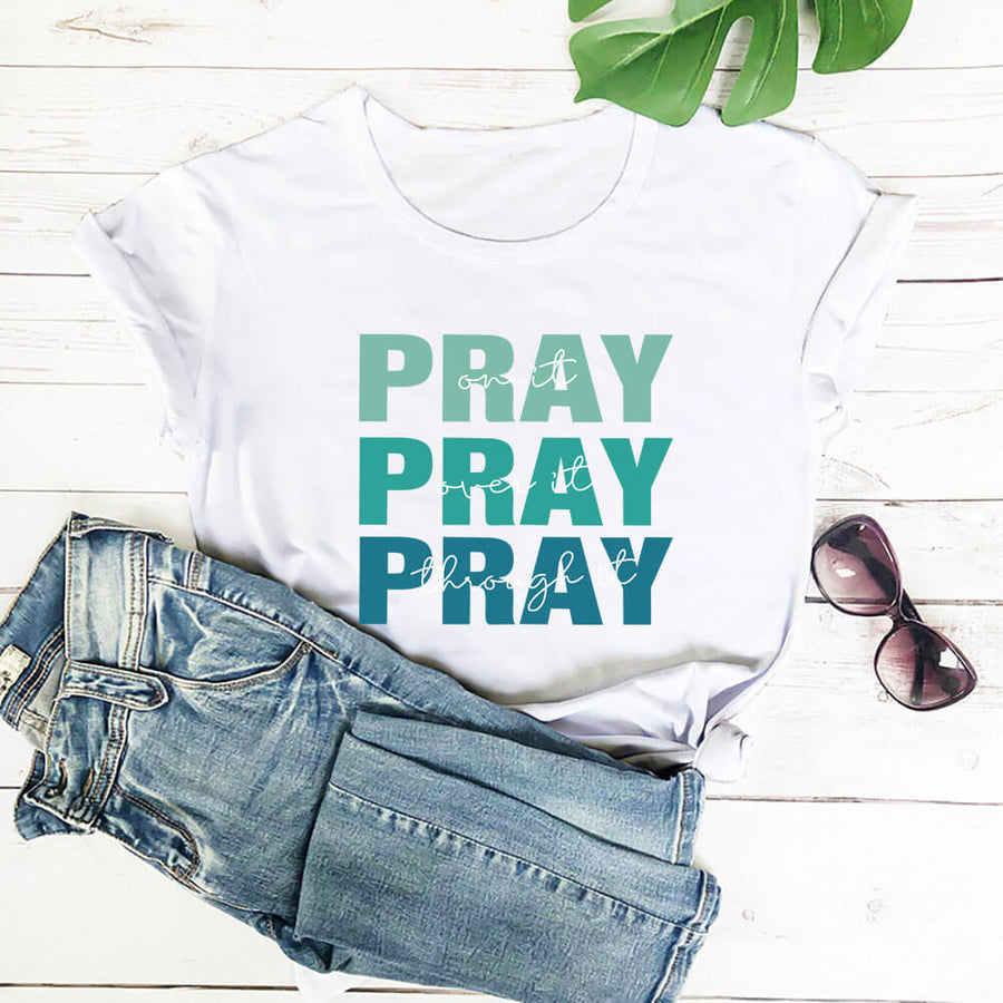 Faith Theme Round Neck T-shirt