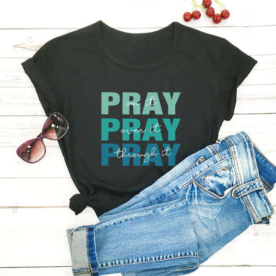 Faith Theme Round Neck T-shirt